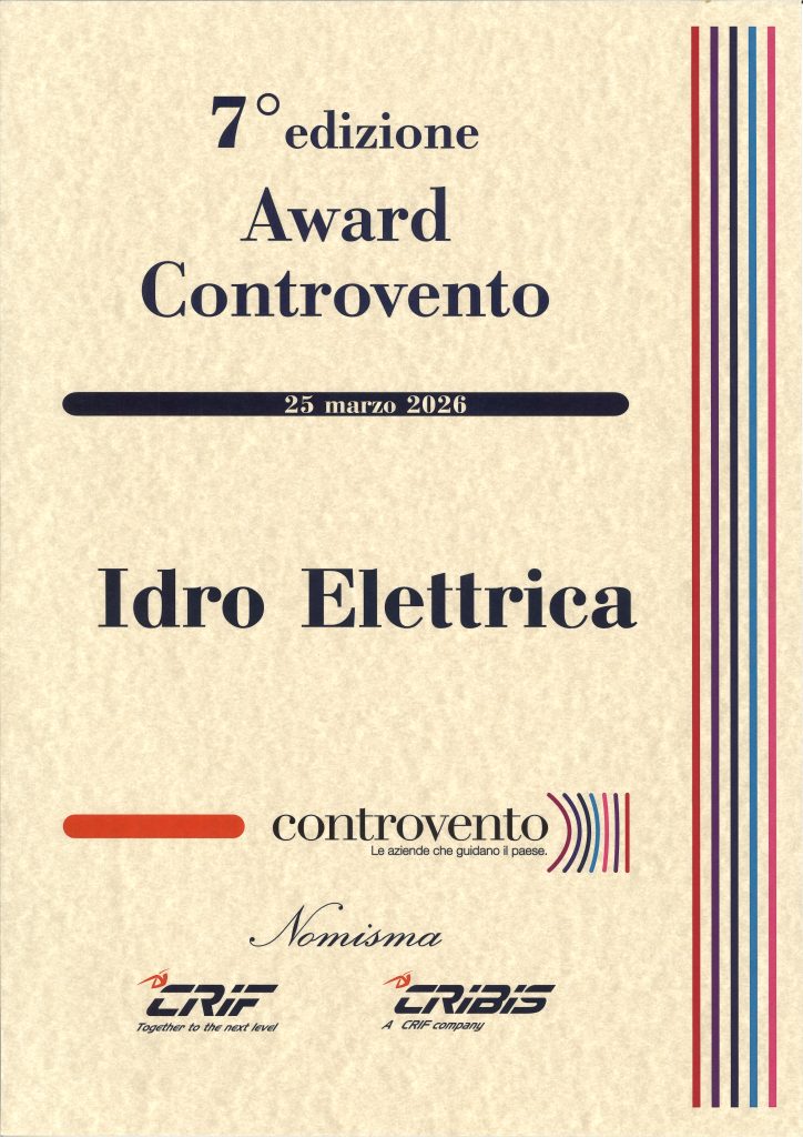 Crescere “controvento”: il percorso di Idroelettrica S.p.A. premiato dall’Osservatorio CONTROVENTO 2026 1 Idro-elettrica S.p.A.